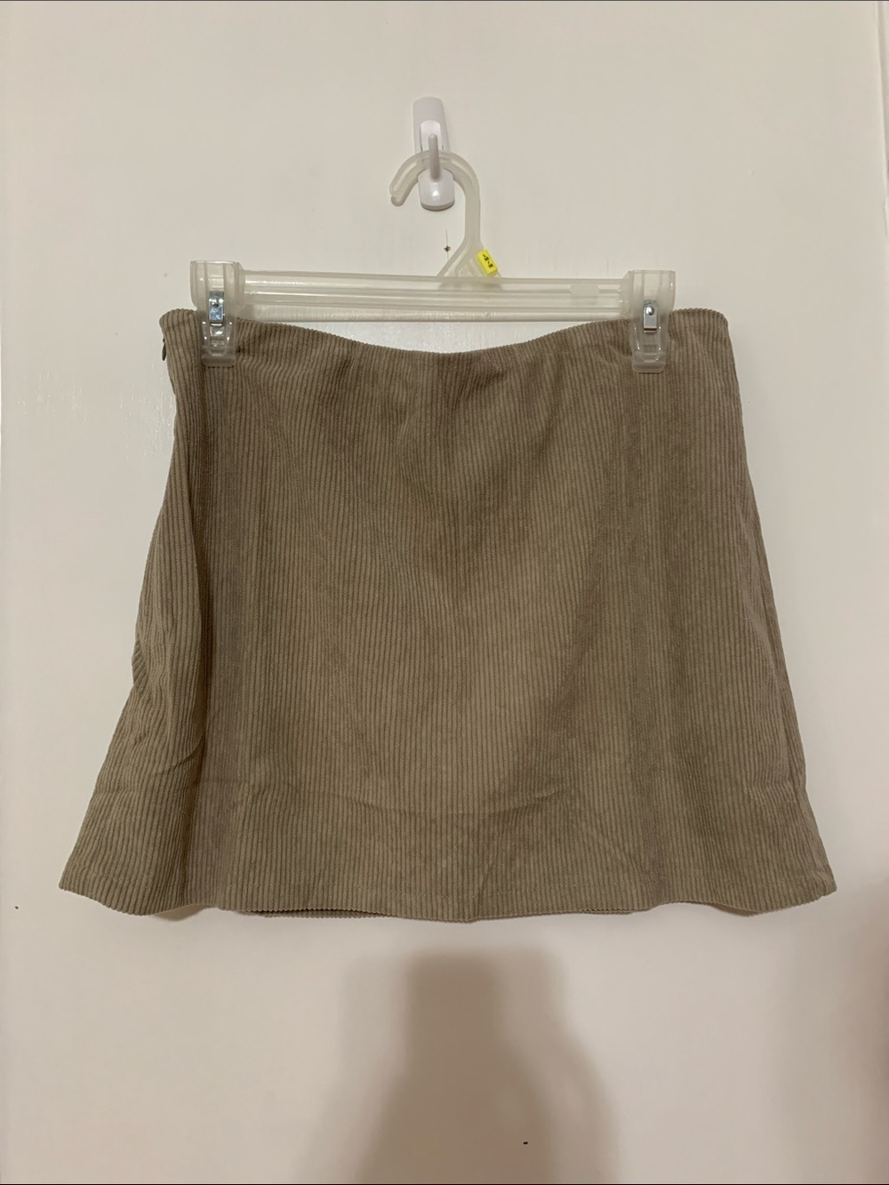 Tailored Corduroy Mini Skirt / Skort in Taupe